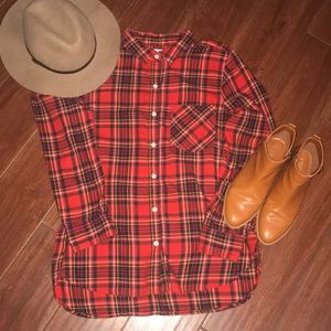 Plaid Top red